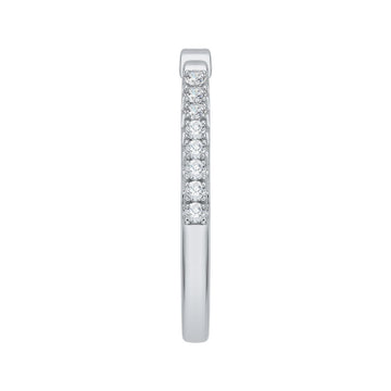 Round Diamond Wedding Band in 14K White Gold